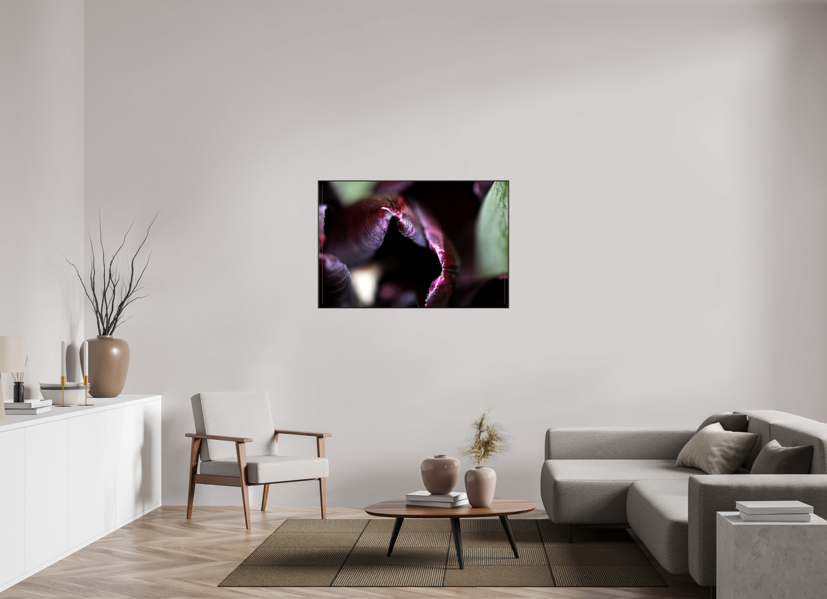 120 x 80 cm, Foto-Abzug hinter Acrylglass Glänzend, ArtBox aus Aluminium (Schwarz) 06a Dunkles Leuchten