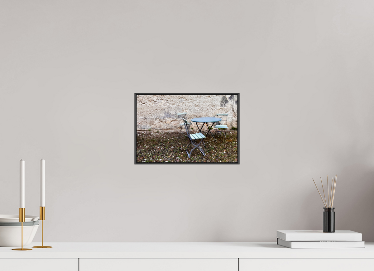 30 x 20 cm, Foto-Abzug hinter Acrylglass, glänzend, ArtBox aus Aluminium (Schwarz) 22 Spuren der Zeit 02 Warten