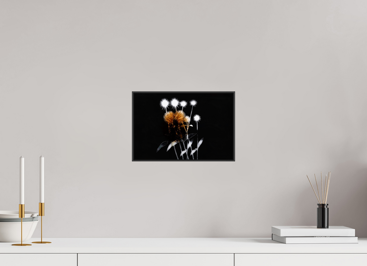 30 x 20 cm, Foto-Abzug hinter Acrylglass Glänzend, ArtBox aus Aluminium (Schwarz) 07a Flüchtiges Leuchten