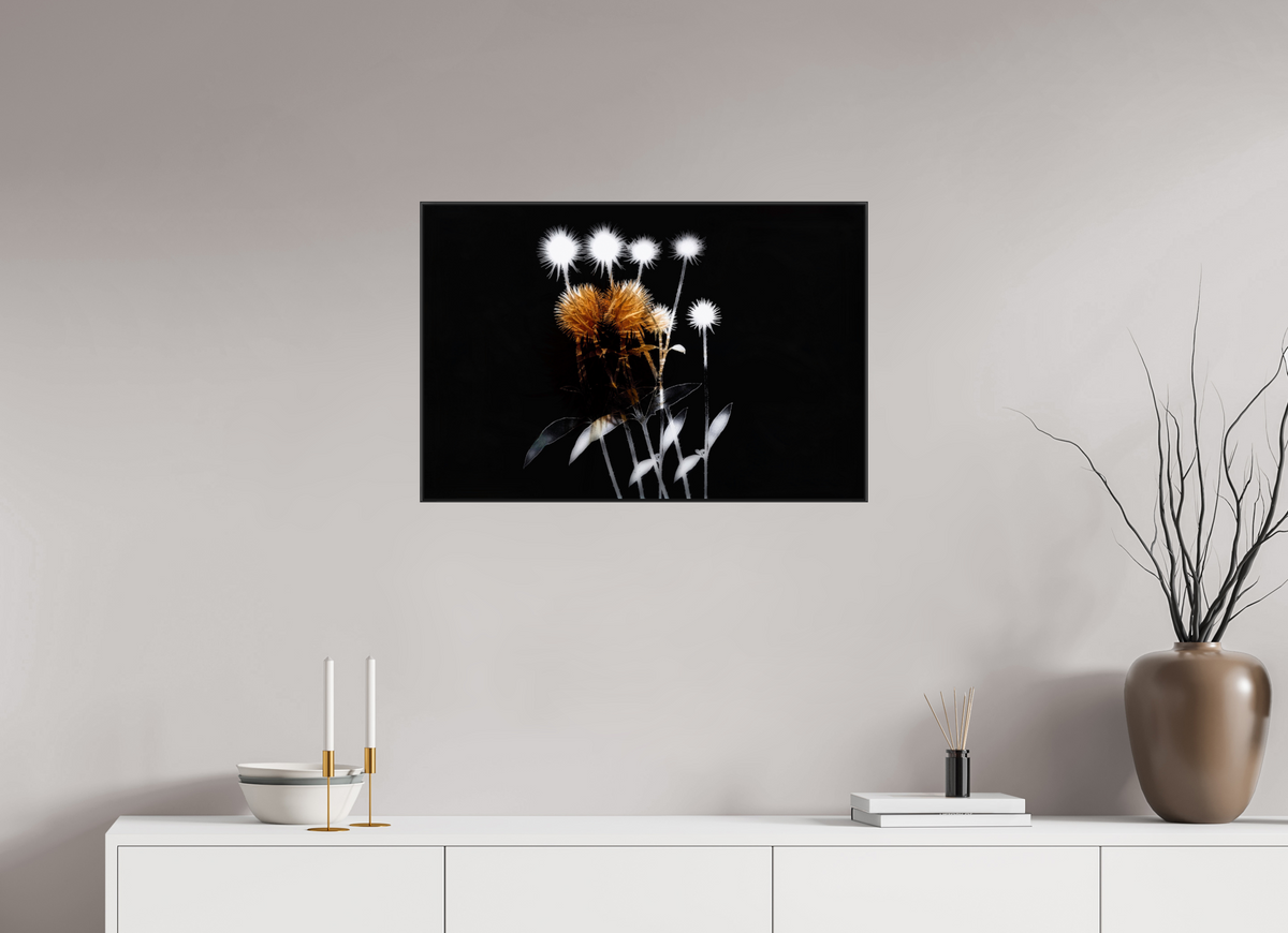75 x 50 cm, Foto-Abzug hinter Acrylglass Glänzend, ArtBox aus Aluminium (Schwarz) 07a Flüchtiges Leuchten