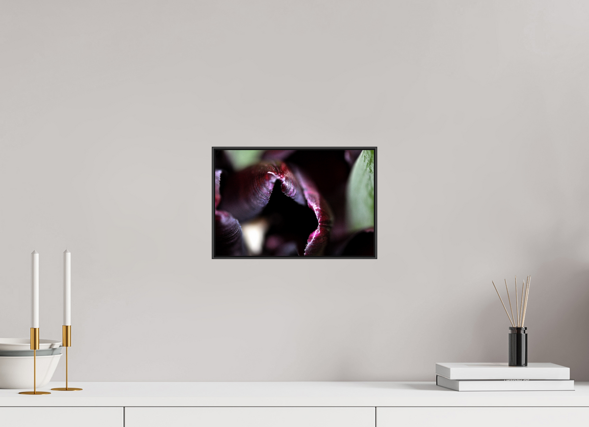 30 x 20 cm, Foto-Abzug hinter Acrylglass Glänzend, ArtBox aus Aluminium (Schwarz) 06a Dunkles Leuchten