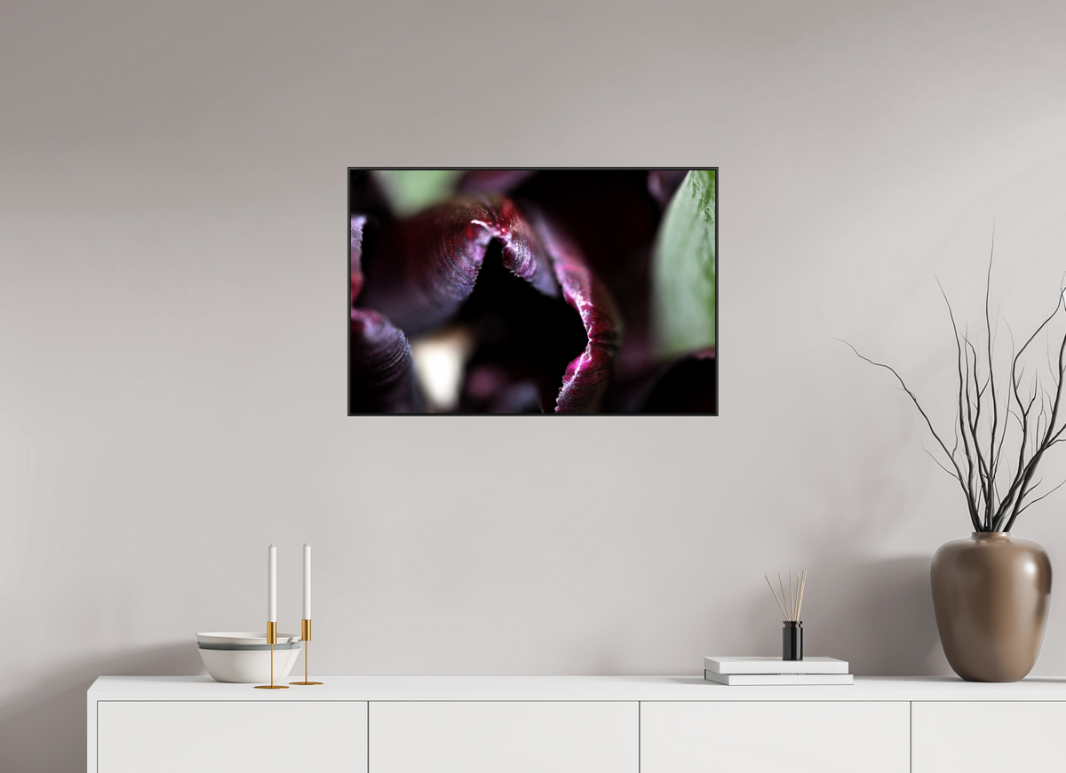 75 x 50 cm, Foto-Abzug hinter Acrylglass Glänzend, ArtBox aus Aluminium (Schwarz) 06a Dunkles Leuchten