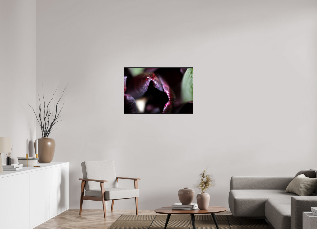 90 x 60 cm, Foto-Abzug hinter Acrylglass Glänzend, ArtBox aus Aluminium (Schwarz) 06a Dunkles Leuchten