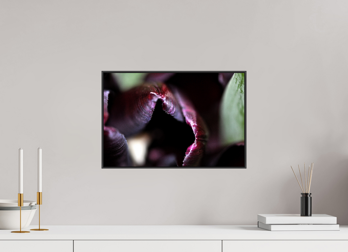 45 x 30 cm, Foto-Abzug hinter Acrylglass Glänzend, ArtBox aus Aluminium (Schwarz) 06a Dunkles Leuchten