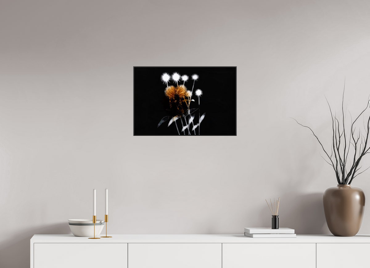 60 x 40 cm, Foto-Abzug hinter Acrylglass Glänzend, ArtBox aus Aluminium (Schwarz) 07a Flüchtiges Leuchten